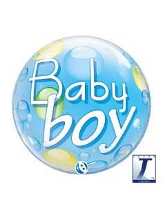 22"DECO BUBBLE BABY BOY BLUE 2