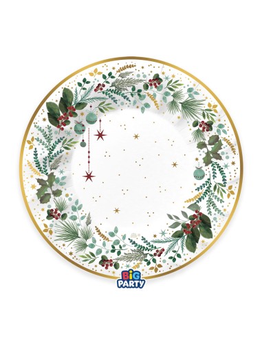 6 PIATTI CM 30 WHITE CHRISTMAS