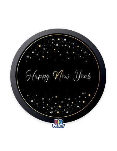6 PIATTI CM 24 HAPPY NEW YEAR STARS