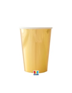 6 BICCHIERI CC 250 WAVY ORO METAL