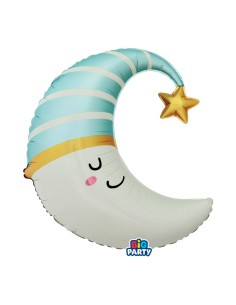 FOIL MOON BABY LIGHT BLUE 63X71