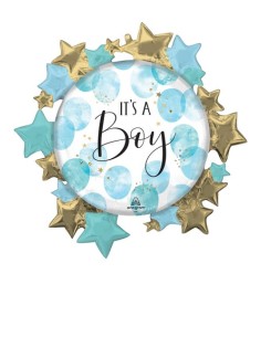 SS XL BABY BOY BLUE WATERCOLOR