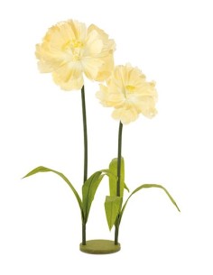 SET 2 ROSE CON BASE GIALLO H.90 CM