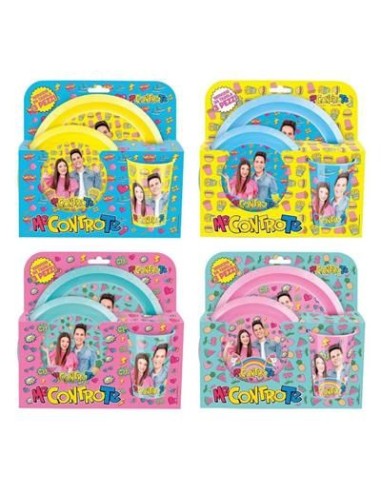 SET 2 PIAT1 BICC ME CONTRO TE COL.ASSPOLIPROPILENE 25X6X24CM