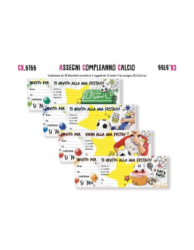 ASSEGNI CALCIO COMPLEANNO