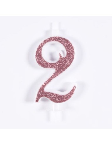 CANDELA CM 12 GLITTER ROSA GOLD N 2