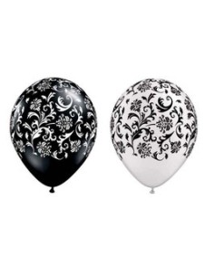PALLONI STAMPATI CF 100 PZ BROCADE NB