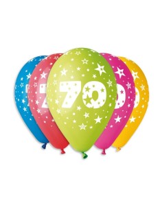 12" STAMPA 70 ANNI STAR CF 100 PZCOLORI ASSORTITI