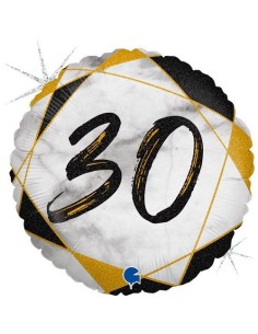 18"MARBLE 30 TH BLACK