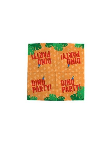 DINO PARTY NAPKINS 33X33CM CF.20
