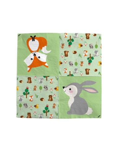 HB WOODLAND NAPKINS 33X33CM CF.20