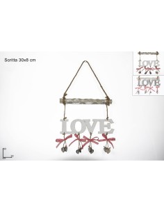 APPENDINO SCRITTA LOVE IN LEGNO ASS