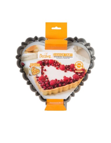 STAMPO CROSTATA CUORE FONDO MOBILE 25X23X3 H CM ANTIADERENTE