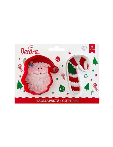SET 2 TAGLIAPASTA BABBO NATALE E CANDY