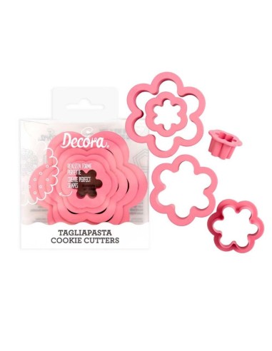 SET 6 PZ TAGLIAPASTA IN SERIE FIORE 1,52.5 3,5 5 6,5 8 H 2,2