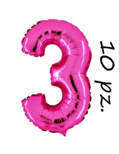 NUMERO 3 FUCSIA CM 18 CF 10