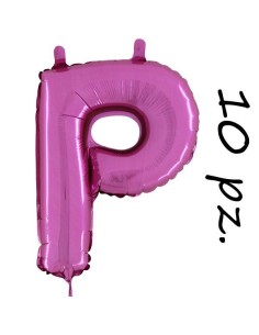 LETTERA P FUXIA CM 18 CF 10