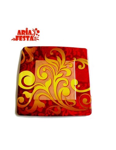 PIATTI QUADRATI 19 CM DAMASK