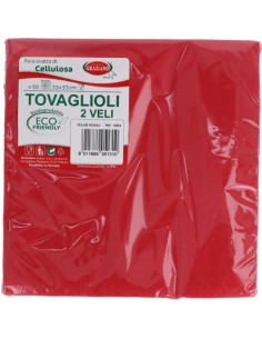 TOVAGLIOLO 2 VELI CM.33X33 ROSSO CF.50