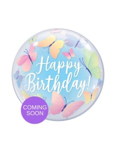 22"SINGLE BUBBLE BIRTHDAY BUTTERFLY