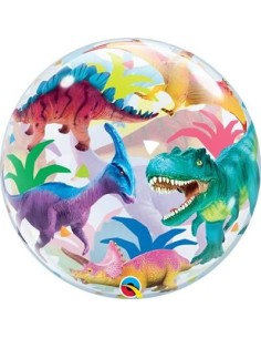 22"SINGLE BUBBLE COLORFUL DINOSAUR