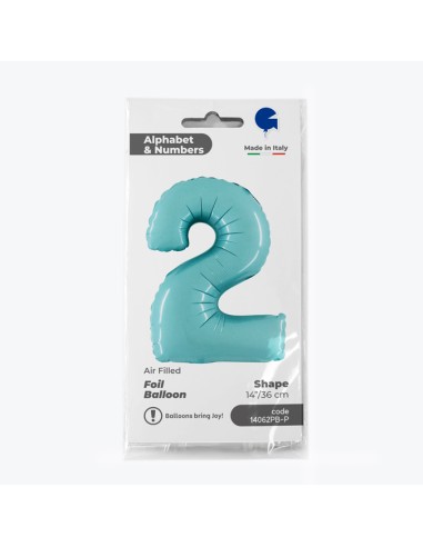 NUMERO 2 PASTEL BLUE CM 35
