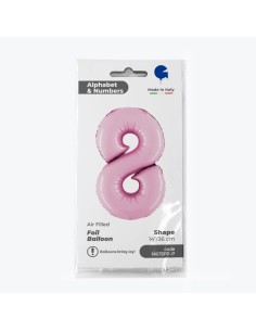 NUMERO 8 PASTEL PINK CM 35