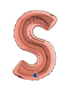 LETTERA S ROSE GOLD CM 35