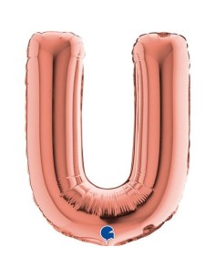 LETTERA U ROSE GOLD CM 35