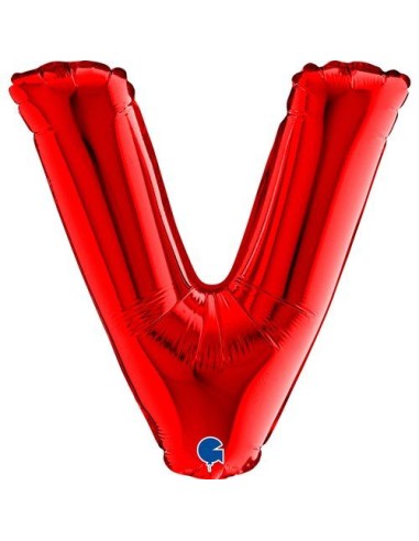 LETTERA V ROSSO CM 35