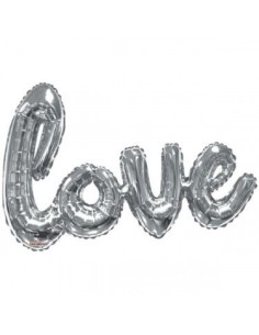 SCRITTA LOVE ARGENTO MAXI 2,14X1,35