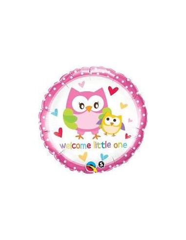 18"WELCOME LITTLE ONE OWLS
