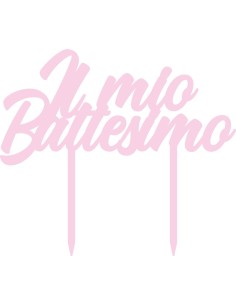 CAKE TOPPER PLEXI BATTESIMO ROSA