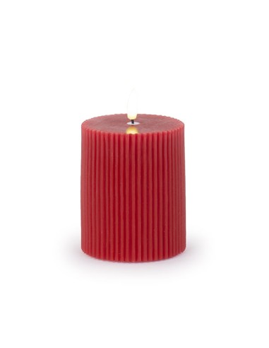 CANDELA LED CERA ROSSA D.8H.10 CM.