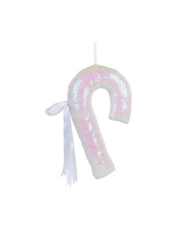 BASTONCINO PAILETTES BIANCHE H.42 CM.