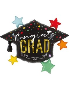 40"COLORFUL STARS GRAD HAT