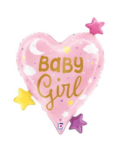 25"BABY GIRL HEARTS STARS
