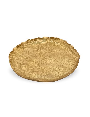VASSOIO DECORATO EFFETTO PITONE ORO