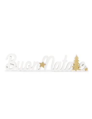 SCRITTA BUON NATALE BIANORO CM63X13