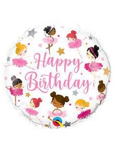18"HAPPY BIRTHDAY BALLERINAS