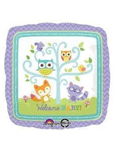 18"WELCOME BABY WOODLAND