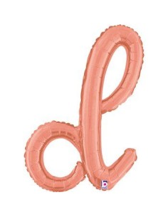 LETTERA D SCRIPT ROSE GOLD CM 61
