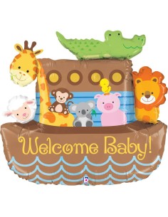 37"NOAH'S ARK WELCOME BABY
