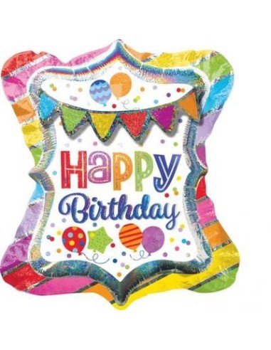 MULTI-BLLN HBD BRIGHT PARTY BUNTING