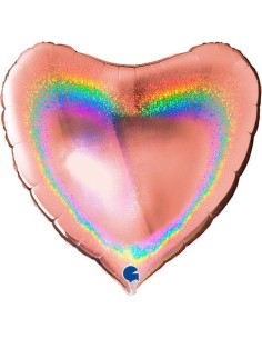 HEART 36 INC GLITTER HOLOGRAFICROSE GOLD