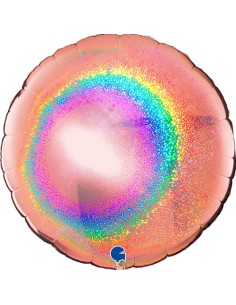 ROUND 36 INC GLITTER HOLOGRAPH.ROSE GOLD