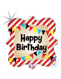 18"SQUARE PIRATE BIRTHDAY