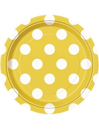 SUNFL YELLOW DOTS PLATE