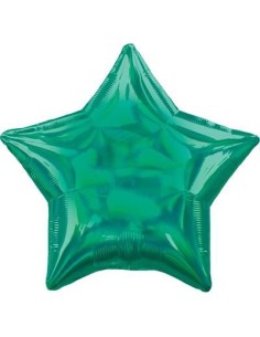 18"HOLO IRIDESCENT GREEN STAR