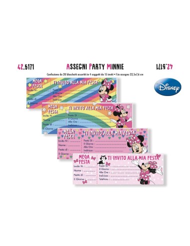 ASSEGNI DISNEY PARTY MINNIE